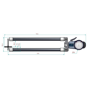 德国KROEPLIN指针式 现货供应 外卡规D8100T 大型喉深外卡规