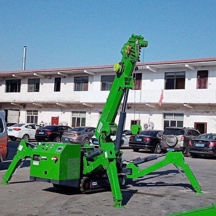 电力工程维护履带吊车小型吊机生产厂家3吨全地形折叠蜘蛛吊