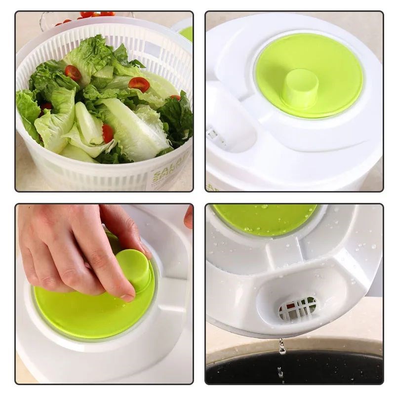 Salad Spinner Lettuce Greens WashEer Dryer Drainer Crisper S