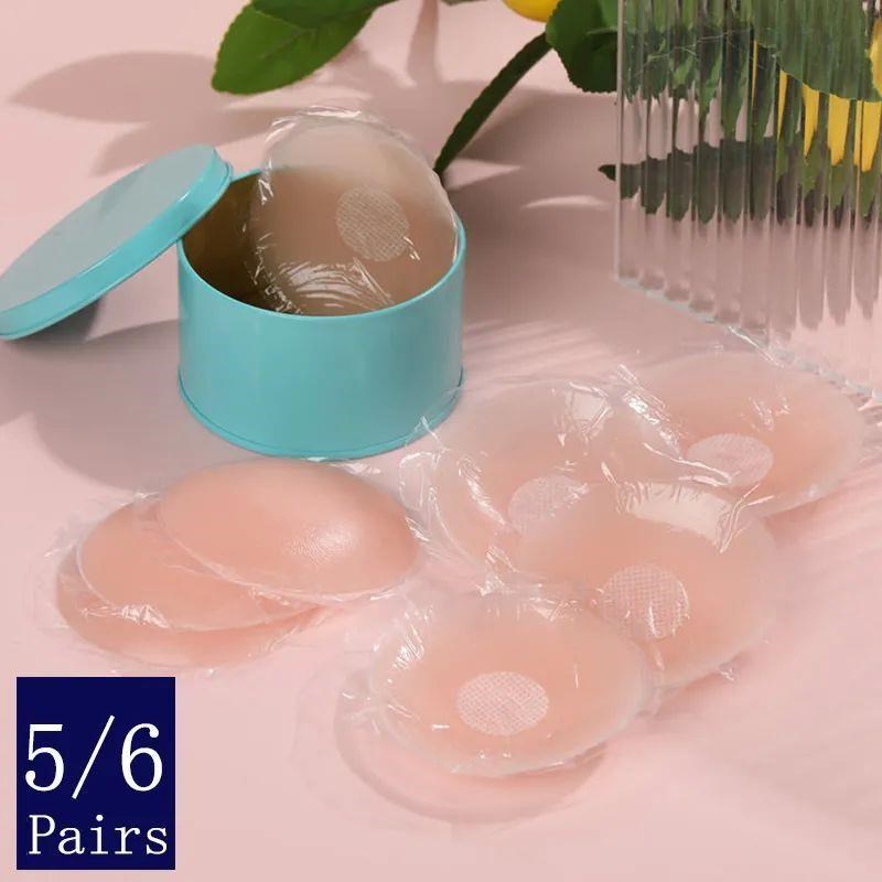 5/6 Pairs Breast Lift Up Tape Sexy Floral Nipple CoverZ Sili