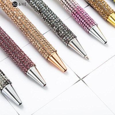 Bling Metal Ballpoint Pens Black Ink Gift PDens Diamond Big