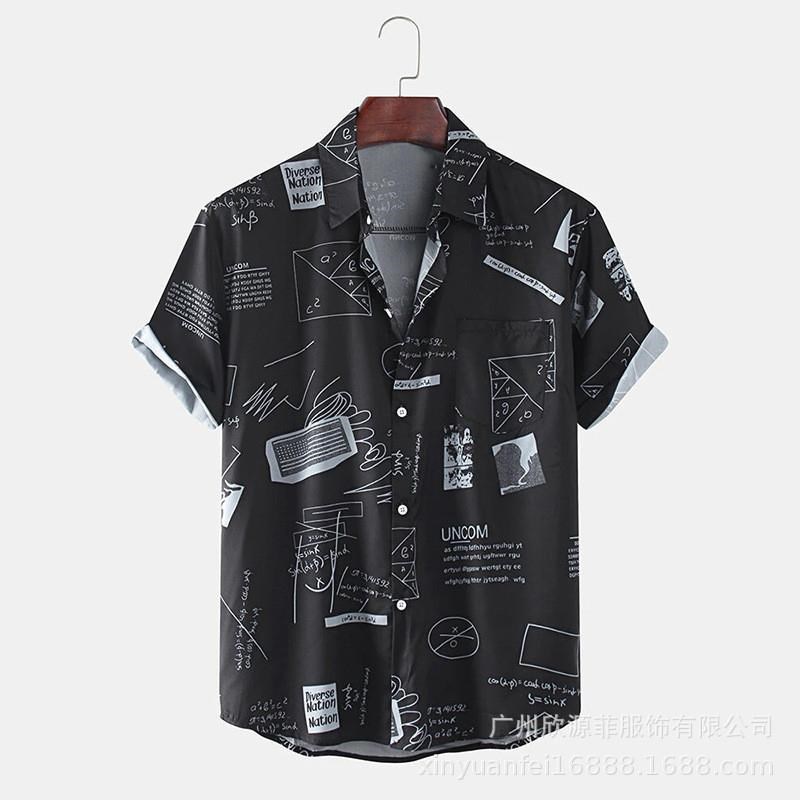 Men Hawaiian Shirt Beach 2021 Man SHhirts Streetwear Blouse