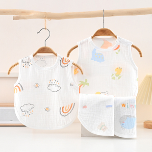 纱背心新生儿半背肚围夏天宝宝护肚子 薄款 婴儿0 12个月肚兜夏季