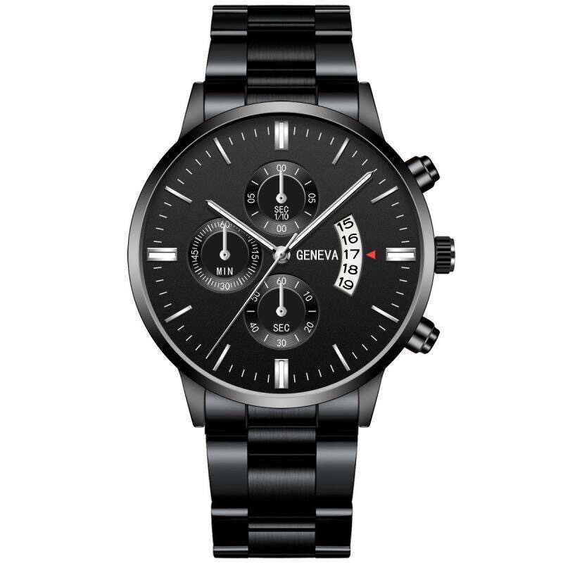 thumbnail for 2025 New Fashion Men's Watch with Steel Band, Three-Eye Men's Watch with Steel Band, Business Multi-Functional Business Wristwatch for Men