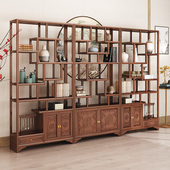 博古架实木多宝阁茶叶展示柜置物菠萝格榆木