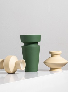 zon创意现代陶瓷插瓶级感风器家居软装样板房