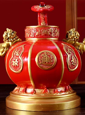 如意红灯笼工艺品吉祥装饰品中国红过年元宵送礼客厅玄关酒柜摆设