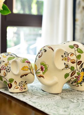 结婚礼物对d象摆件家居装饰品美式客厅纪念日周年新婚送新人闺蜜