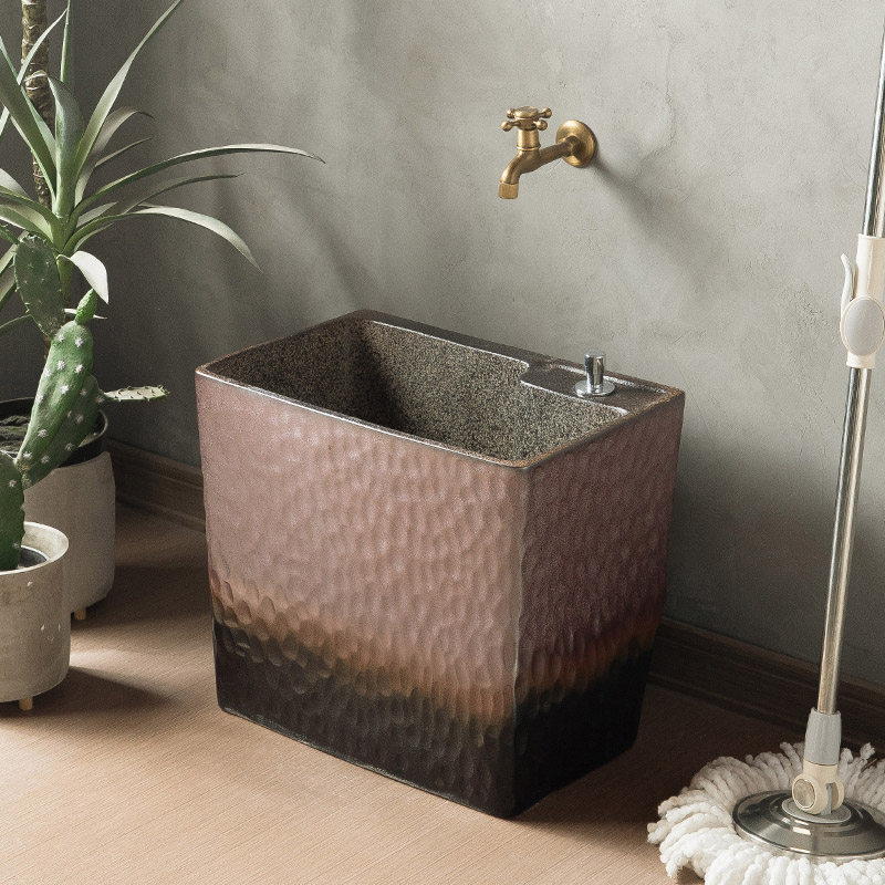 陶瓷仿古艺术洗拖把池阳台墩布池 卫生间庭院拖布池家用地盆室外,家装主材,拖把池,淘宝优惠券,粉丝福利购,淘宝优惠卷