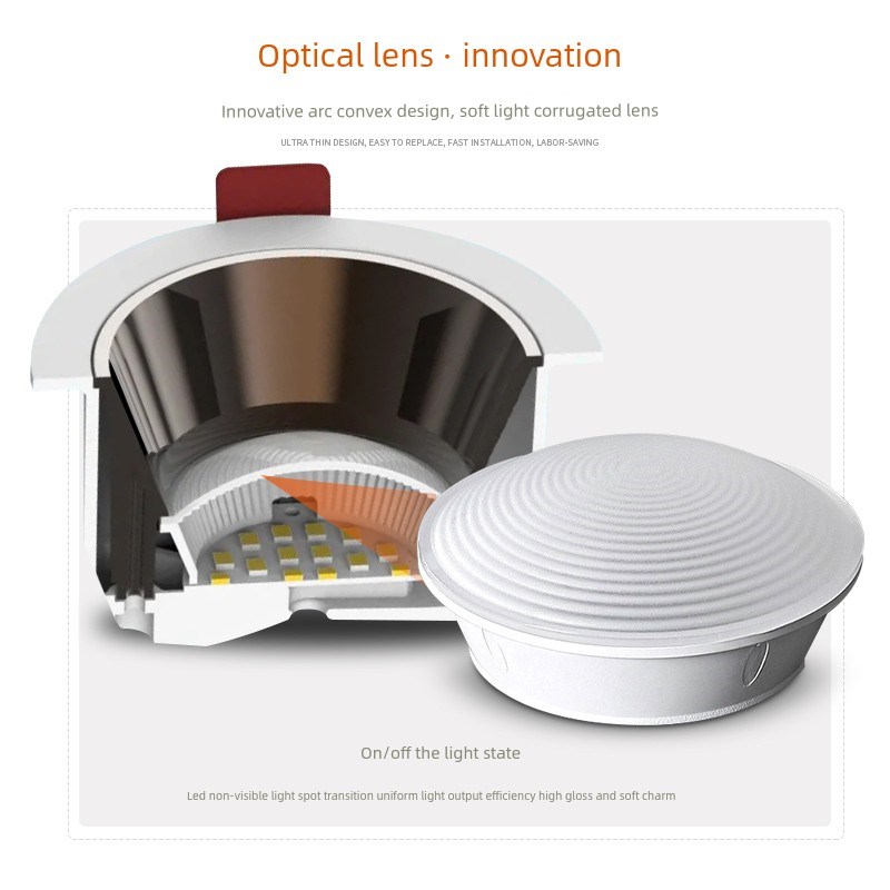 飞时代嵌入式窄边框头三头射灯防眩方形射灯客厅led无灯筒灯