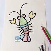 海洋世界动物图画涂色本 儿童宝宝岁简笔画手绘填色涂鸦本