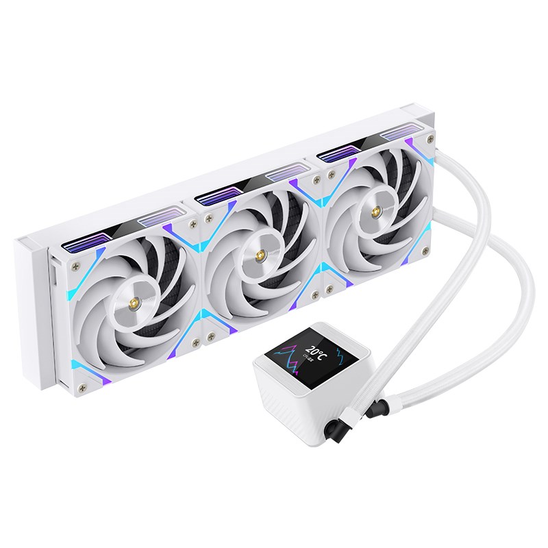 鑫谷昆仑山海MU0水冷RGB神光同步10一体式CPU散热器IP屏幕