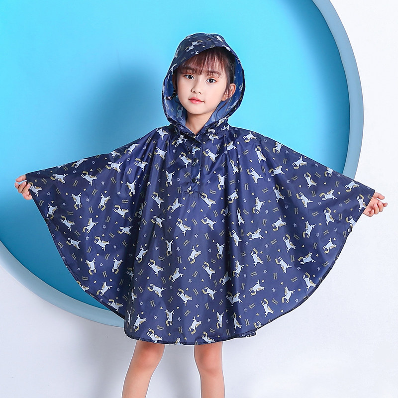 儿童时尚斗篷雨衣轻透气小孩幼儿园玩水服外风衣男女小童