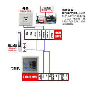 电子门禁系统装小区办公室门禁一体刷卡密码磁力锁电插门禁