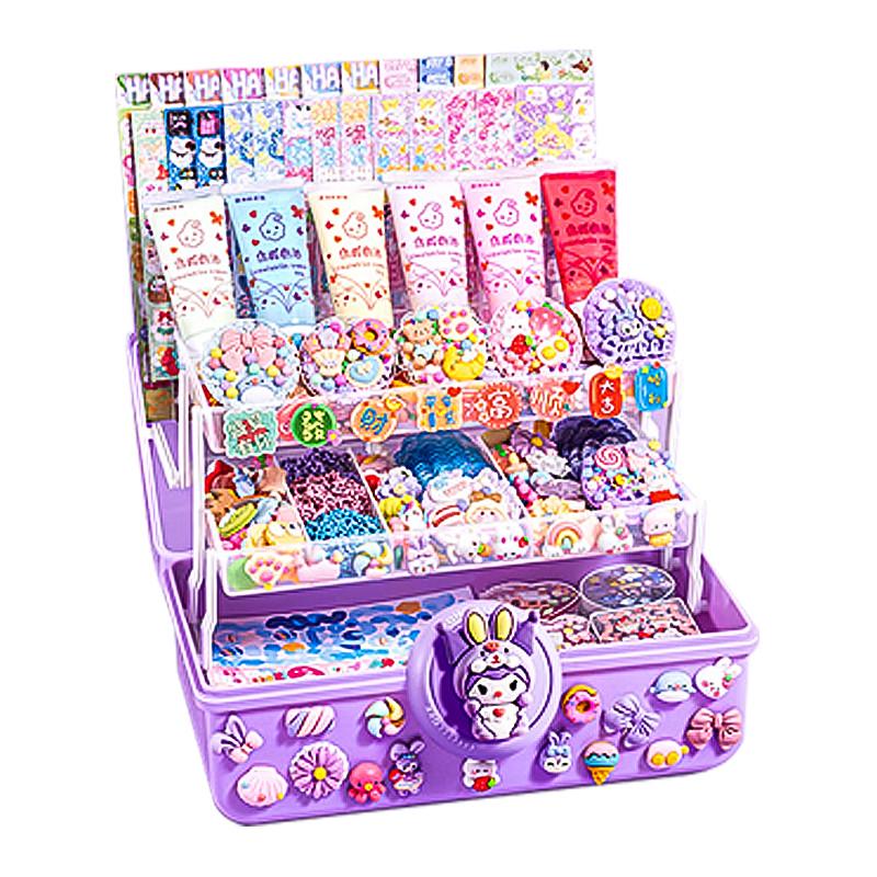 奶油胶咕卡装女孩豪华版流沙古卡盘贴纸儿童早教益智全手