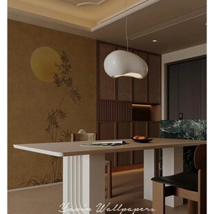 3d竹子新中式壁纸古典禅意定制壁画墙布客厅电视背景墙纸茶室壁布