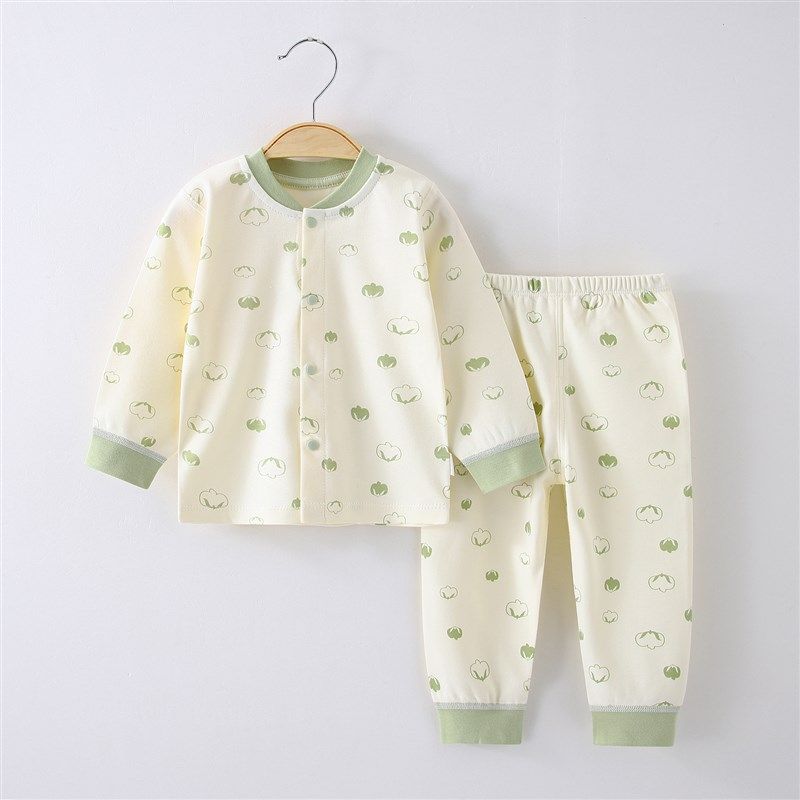 婴儿衣服春秋开衫套装纯棉无骨内衣宝宝秋衣秋裤分体冬季打底睡衣,童装/婴儿装/亲子装,内衣套装,淘宝优惠券,粉丝福利购,淘宝优惠卷