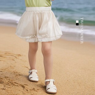 陈大猪女童洋气裤子2023夏季新款儿童韩版时髦花苞裤女宝宝灯笼裤