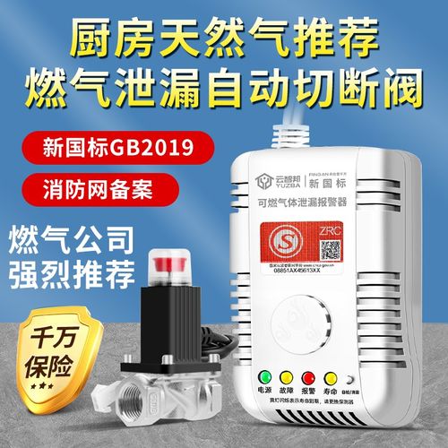 家用天燃气报警器自动切断阀天然气甲烷泄露漏气探测器商用厨房