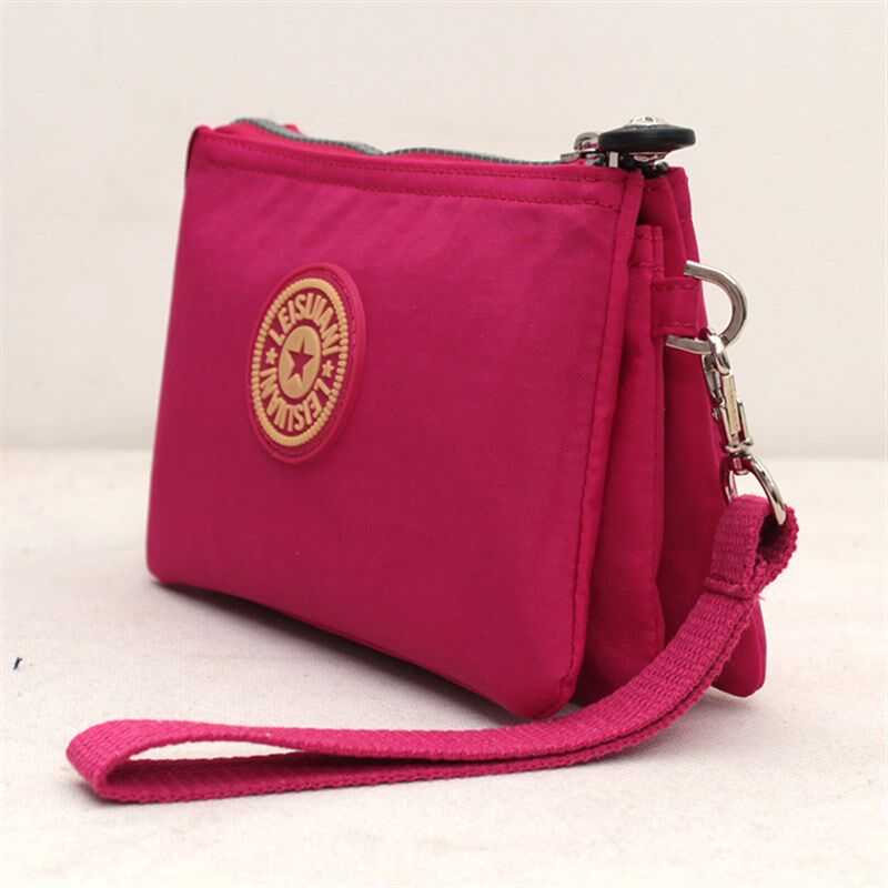 小手包女手拿包帆布多层布包时尚简约布艺尼龙手拎可放手机零钱包