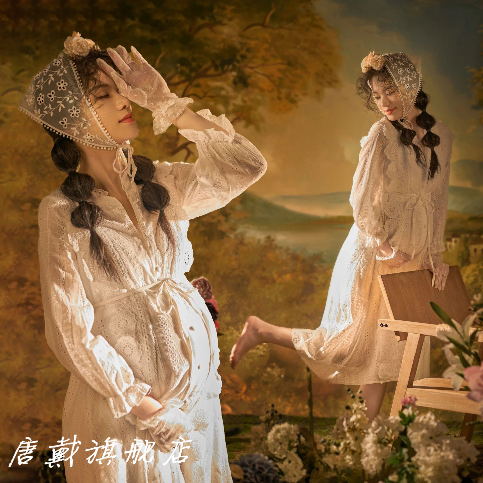 孕妇拍照服装新款影楼摄影可爱孕妈咪孕妇拍艺术照写真孕妇照服装
