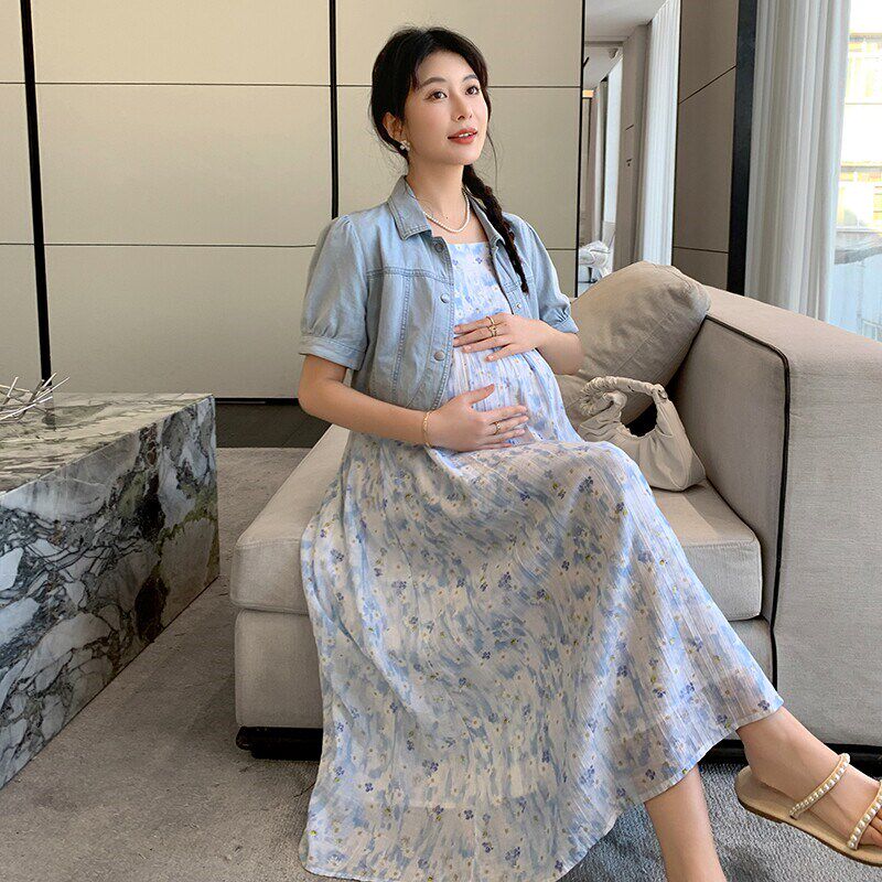 孕妇装连衣裙开衫套装夏装小个子2026新款轻奢高级感春秋款吊带裙