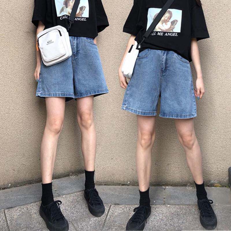 孕妇牛仔短裤夏季时尚款外穿宽松韩版休闲毛边五分牛仔裤夏天潮妈