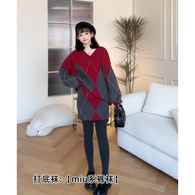 【巴斯克洛】娜娜的孕期孕妇装过年穿搭短裙洋气针织半裙套装春秋