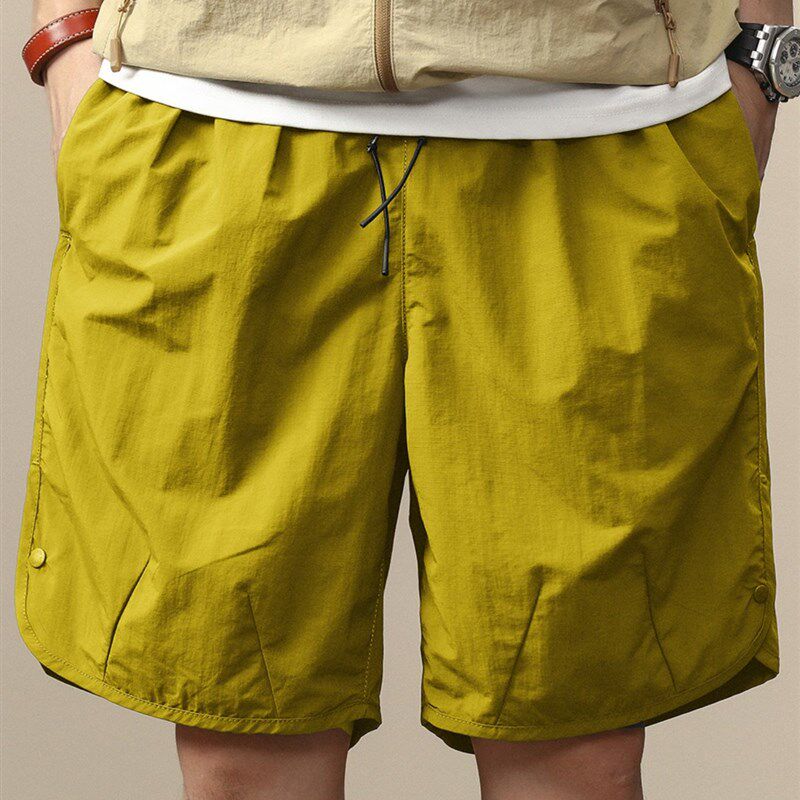 格蓝鹿美式轻薄速干短裤男2025夏季新款宽松休闲运动五分裤中裤潮