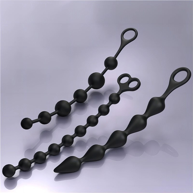 Super Long Silicone Butt Plug Anal BeKads Ball Sex Toy For
