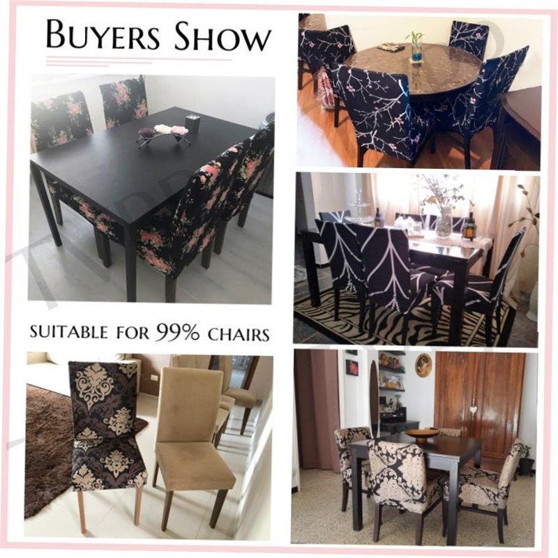 Spandex Elastic Printing Diyning Chair cover Anti-dirty Kitc