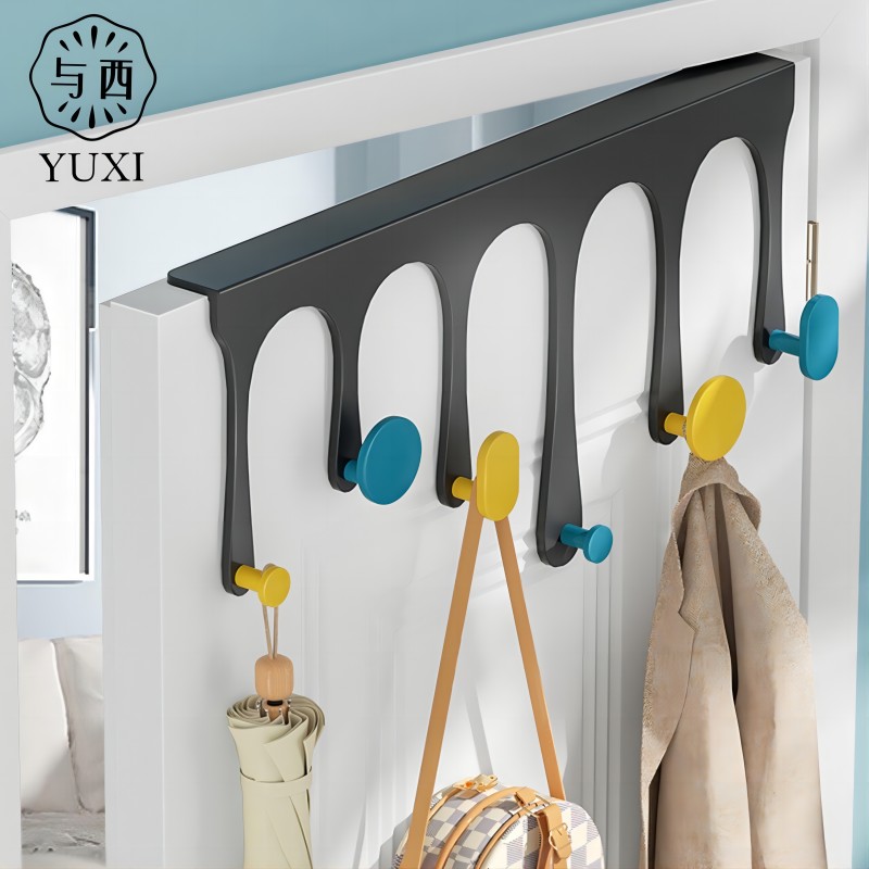 与西门后挂钩门后挂衣架衣服挂钩衣帽挂壁挂式收纳入户门壁挂衣服