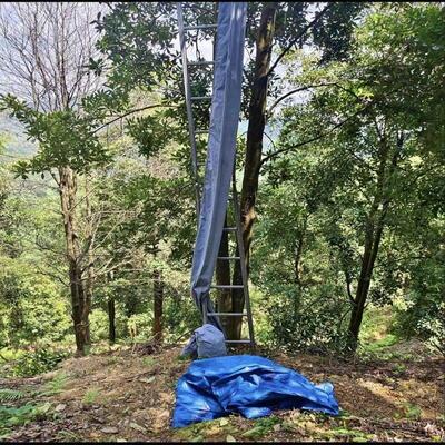 带挂钩铁圈采摘神器八角专用长袋牛津布果蔬运输长袋子颜色蓝色