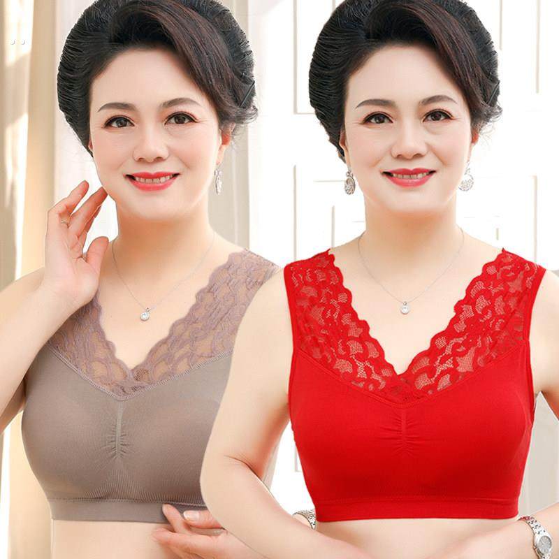 夏季中老年薄款无钢圈胸罩妈妈内衣女背心式蕾丝大码聚拢美背文胸,女士内衣/男士内衣/家居服,文胸,淘宝优惠券,粉丝福利购,淘宝优惠卷