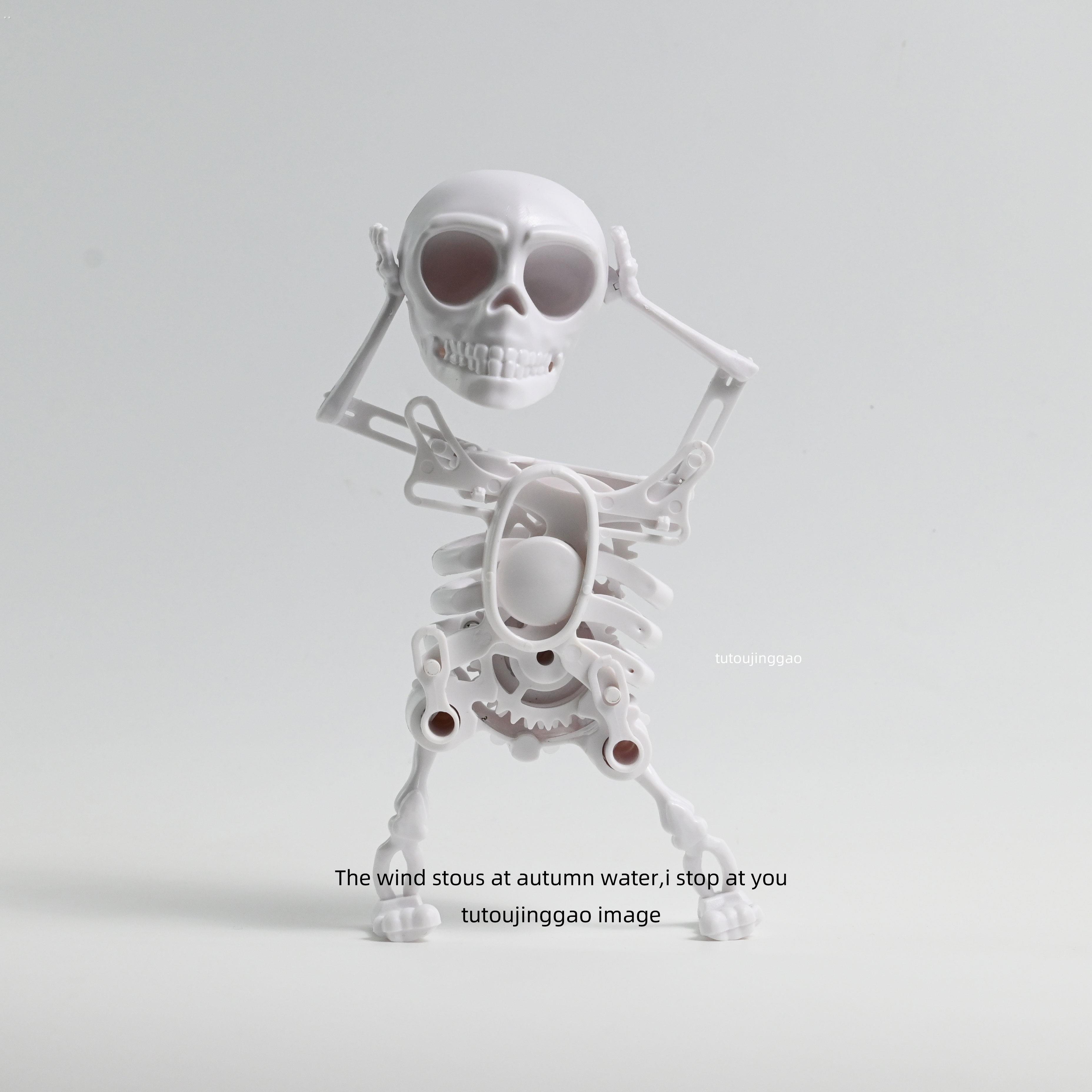 无聊了 看小骷髅跳舞！能跳舞！发条玩具趣味小玩具装饰摆件礼物