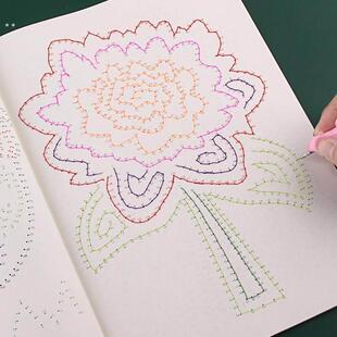 弱视训练描图画本益智精细画画的画册提高孩子远视儿童视力描红本