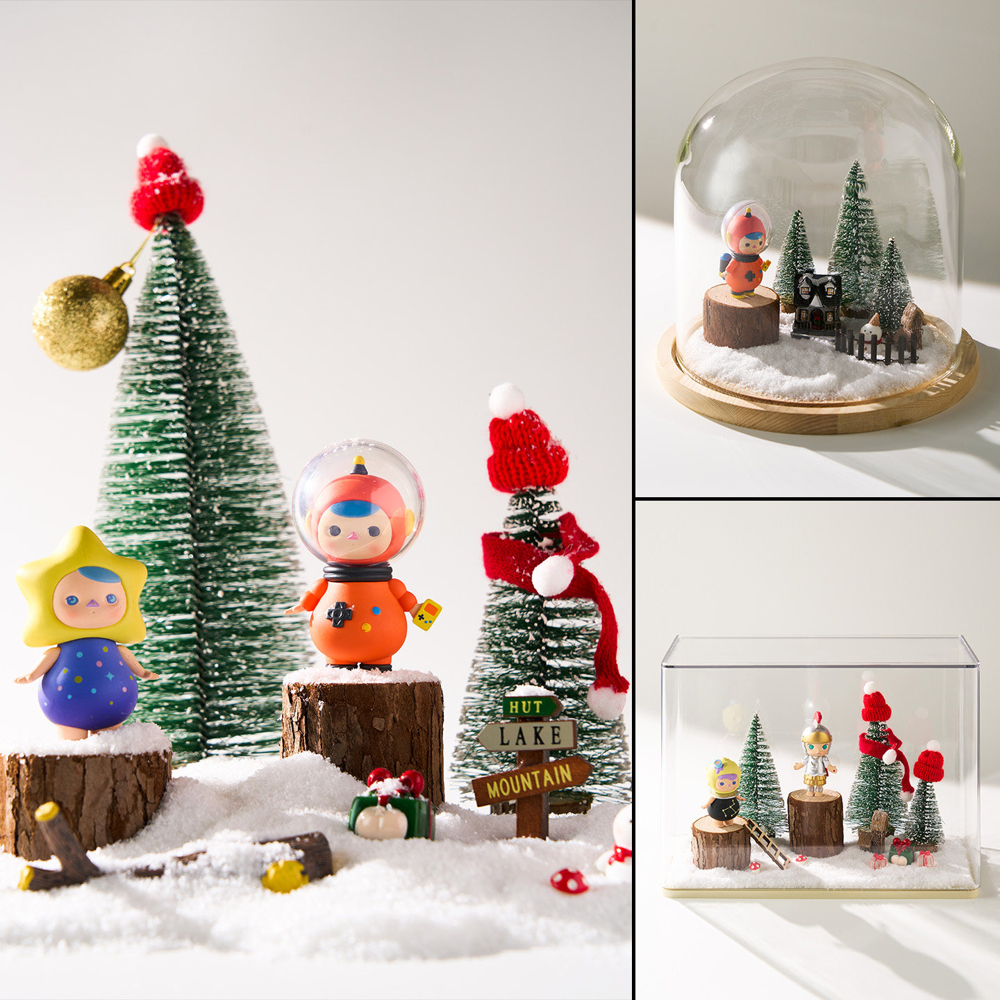 圣诞雪景盲盒造景手办收纳盒装饰摆件高级感陈列展示架diy材料,家居饰品,装饰摆件,淘宝优惠券,粉丝福利购,淘宝优惠卷