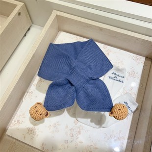 日系秋冬季儿童男童女童婴儿宝羊绒羊毛保暖围巾韩版可爱上学围脖