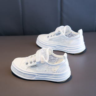 儿童小白鞋男童网鞋女童布鞋童鞋透气网面鞋子春夏款2023夏季新款