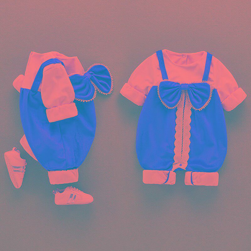 满月婴儿冬装女宝宝加绒连体衣秋冬季套装公主洋气一周岁外出衣服