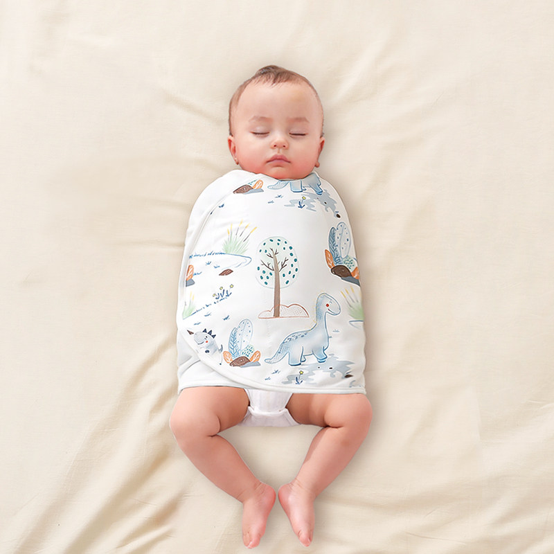 婴儿防惊跳睡袋新生宝宝包u巾春秋薄款纯棉襁褓静音防惊吓睡觉神