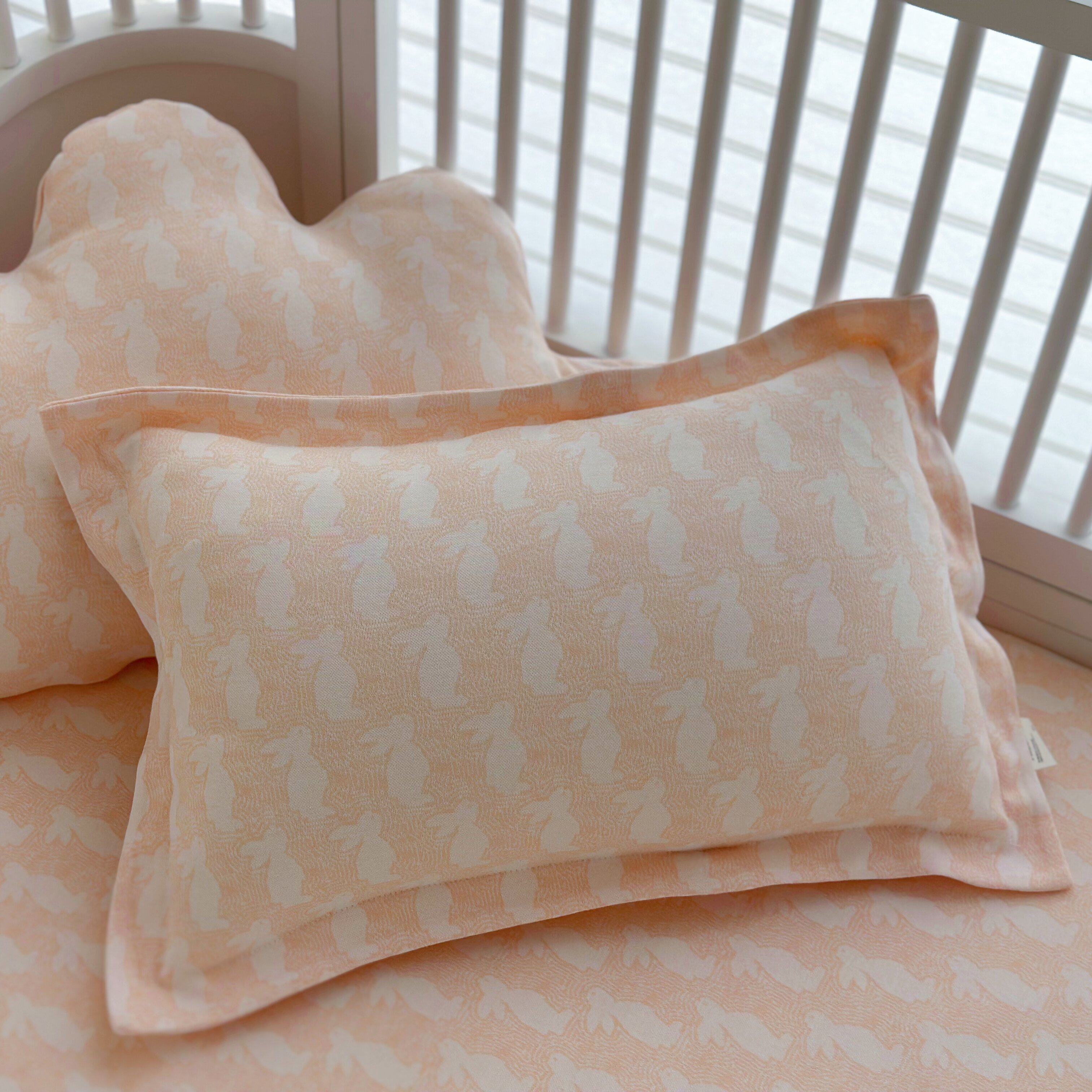 2024新款儿h童枕套全棉单人中童枕头套婴儿针织棉A类透气四季可用