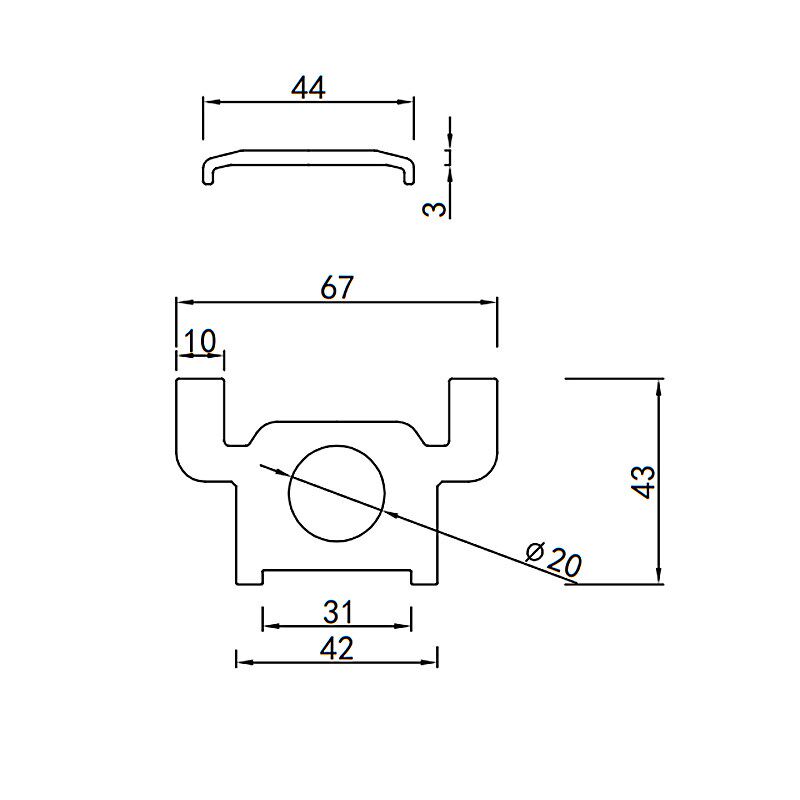 60宽底a座铝型材线性模组直线滑台运动平台滑块机械手铝材