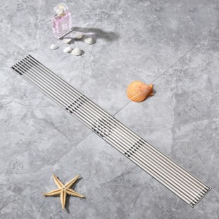 不锈钢长条地漏防臭卫生间淋浴房排水槽大排量过滤网长方形侧排