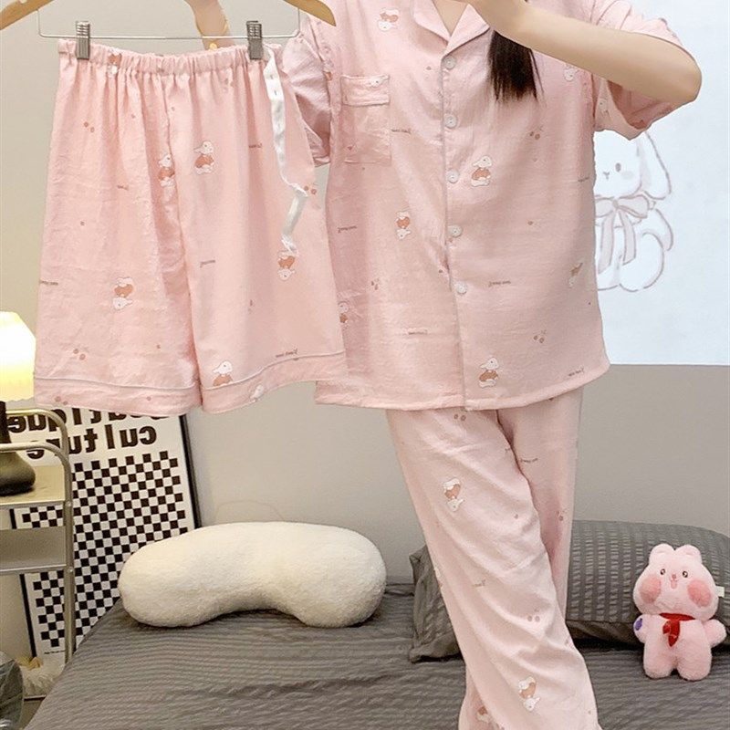 采购产品孕妇睡衣三件套,夏季短袖裤,纯棉,产后哺乳坐月子服,夏季,孕妇装/孕产妇用品/营养,家居服套装,淘宝优惠券,粉丝福利购,淘宝优惠卷