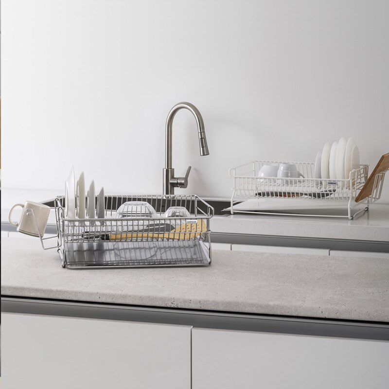 韩国厨房沥水架碗碟盘子置物架水槽控水架单层双层水杯菜板放置架