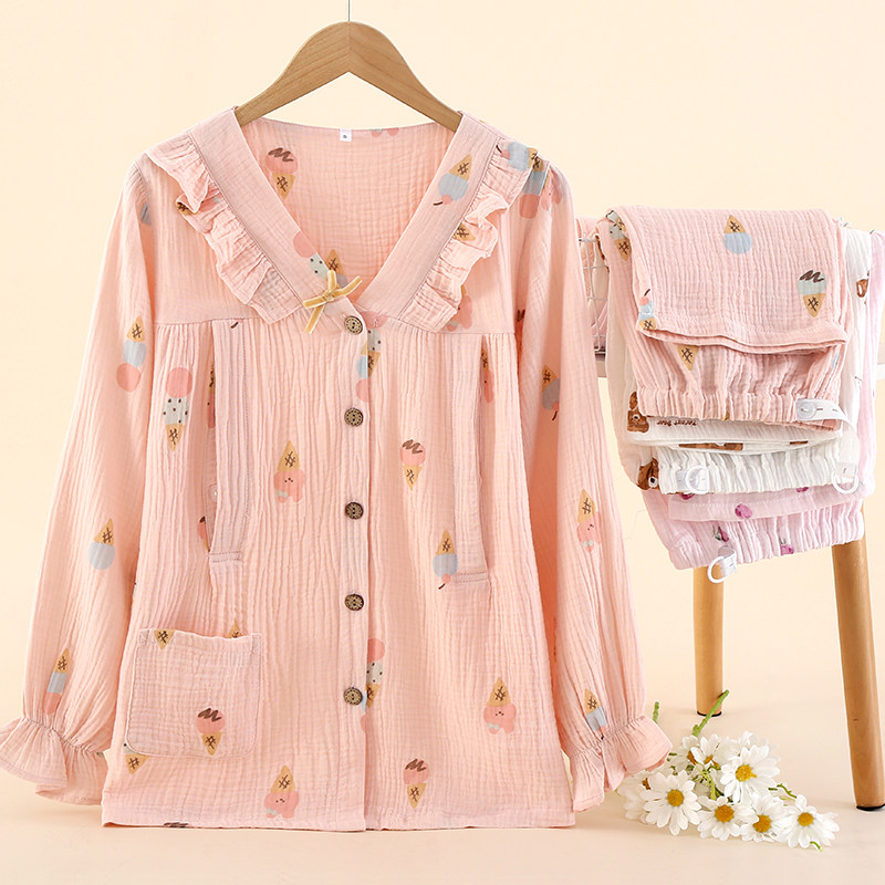 纱布月子服春秋冬纯棉产后哺乳衣吸汗孕妇睡衣长袖喂奶产妇家居服,孕妇装/孕产妇用品/营养,哺乳衣/月子服,淘宝优惠券,粉丝福利购,淘宝优惠卷