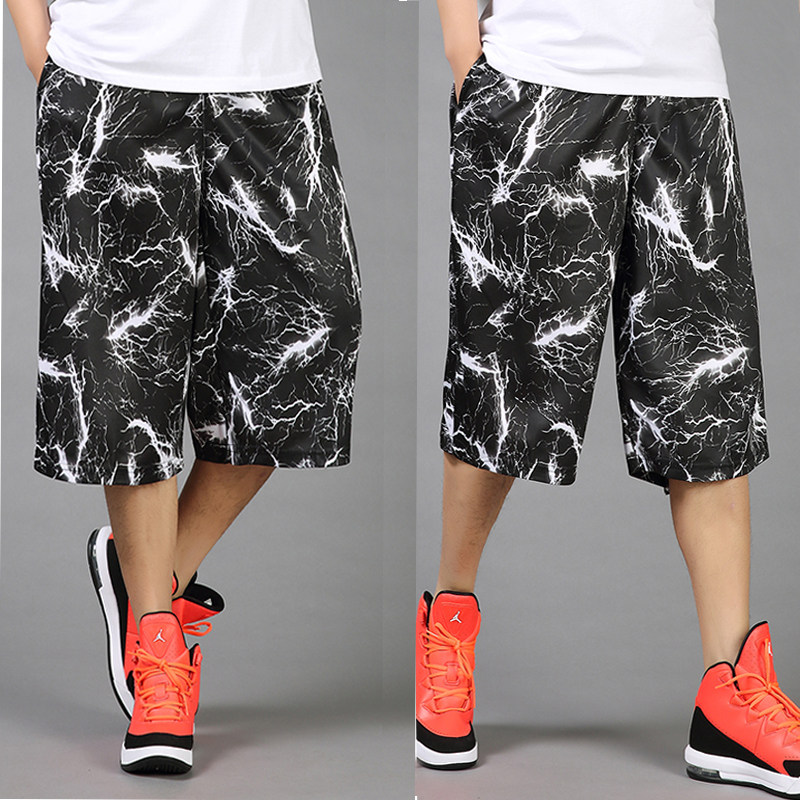 2021新款篮球裤男五分裤运动短裤速干宽松透气夏季沙滩裤大码裤衩
