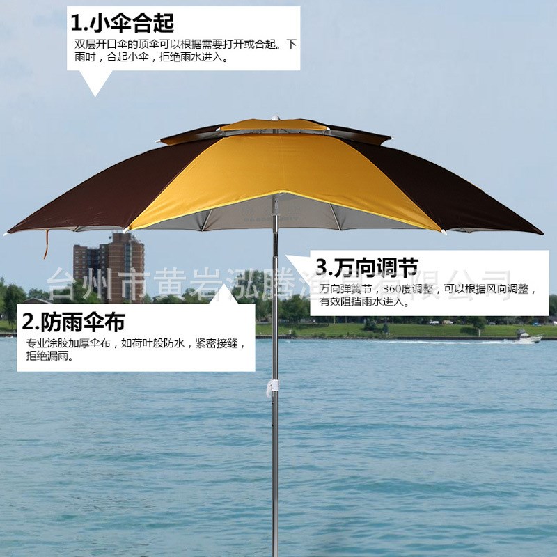 钓鱼伞户外加厚钓伞1.8-2.2米万向折叠垂钓伞台钓伞防晒渔具用品
