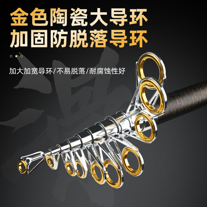 碳素迷你小d海竿海杆抛竿超硬短节鱼竿远投甩抛杆收缩海钓路亚鱼